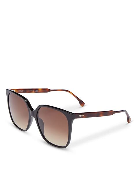 59mm square sunglasses fendi|fendi round 52mm sunglasses.